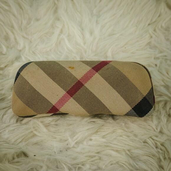 Burberry Classic Nova Check Plaid Print Hard Clamshell Eyeglass Sunglass Case - Picture 1 of 3